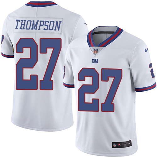 Men's Limited Darian Thompson Nike Jersey White - #27 Rush NFL New York Giants